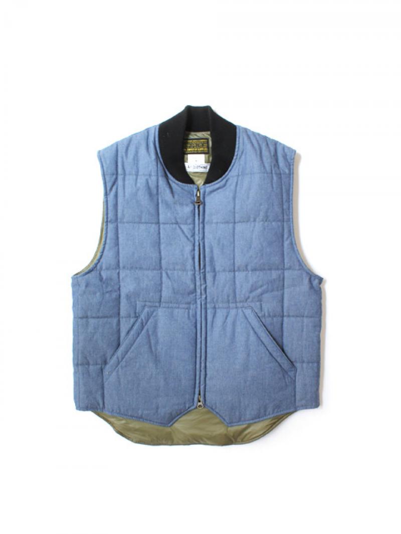 68&BROTHERS x M.V.P.CHAMBRAY QUILTING VEST