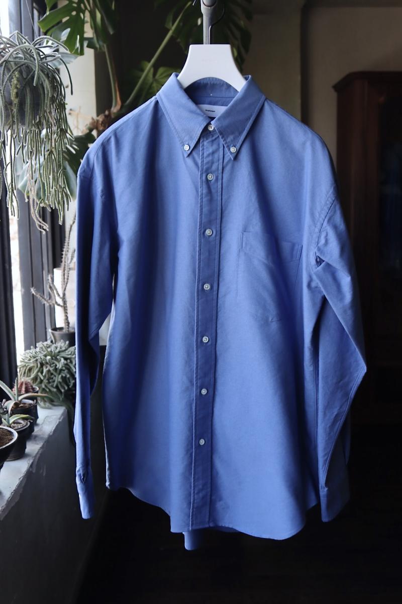 Graphpaper եڡѡ24SS Oxford L/S B.D Box Shirt (GM241-50020B) BLUE 
