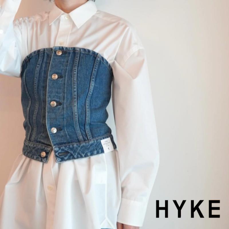 HYKE / ƥ DENIM STRAPLESS TOP