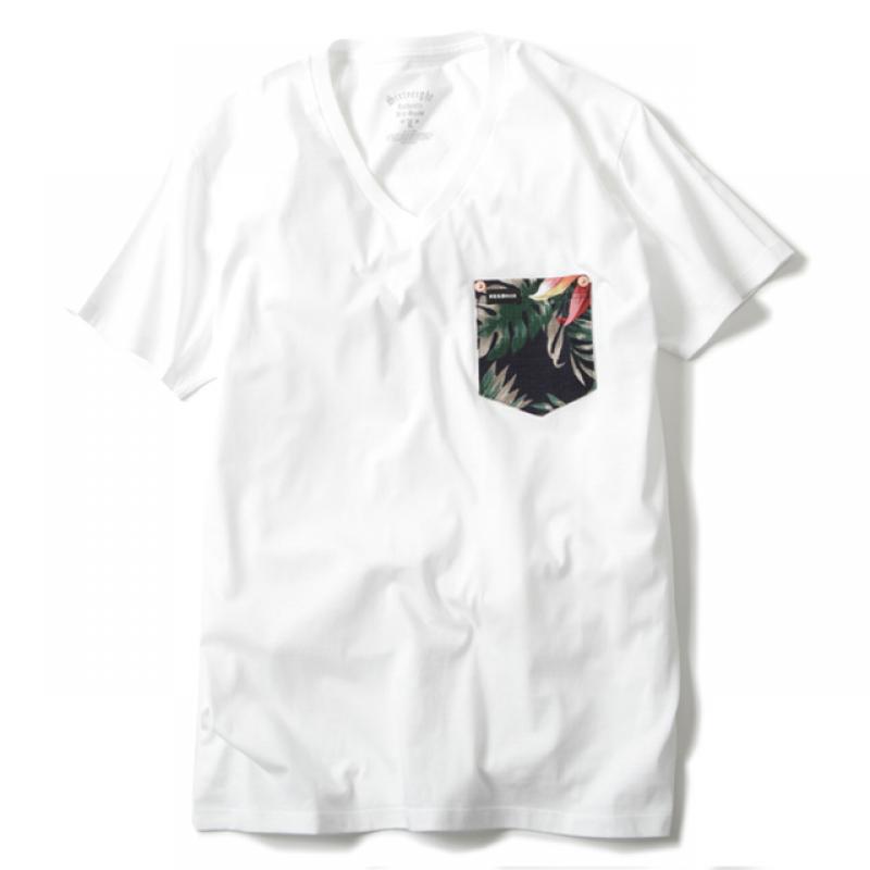 Pattern Pkt V-neck Tee w/Rivet [No. 4153]٤ޤ