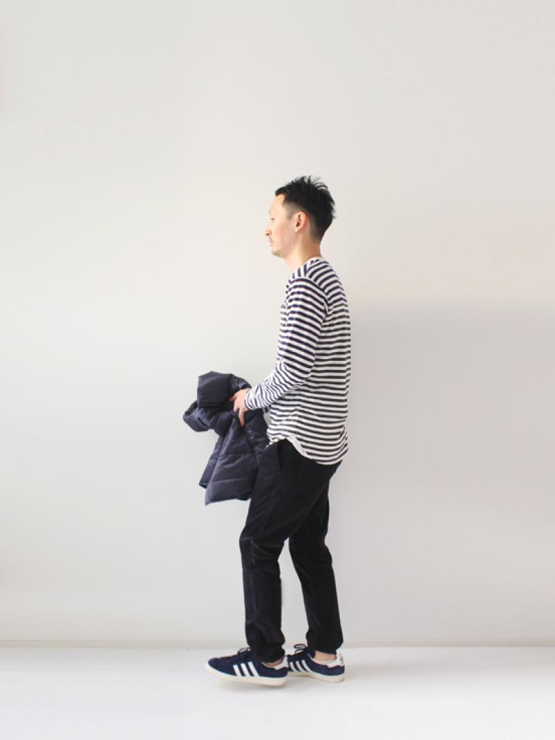 CASH CACORDUROY RIB PANTS -NAVY-