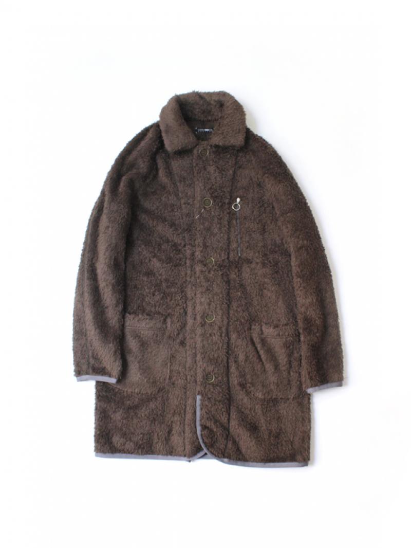 CASH CA"THE FOURNESS" FLEECE COAT -BROWN-