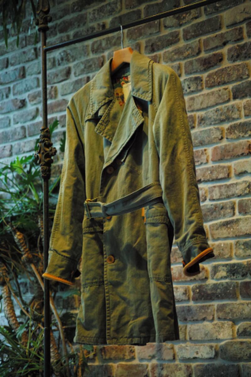 visvim HENDEE TRENCH (HERRINGBONE)