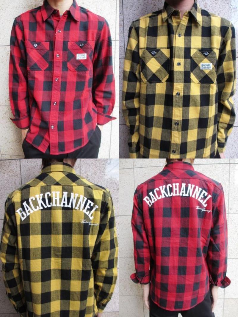 Back Channel COLLEGE LOGO NEL CHECK SHIRT