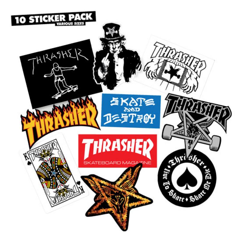 THRASHER STICKER 10 PACK