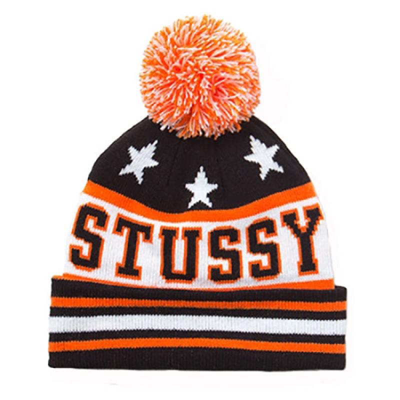 stussy Kids All Star Pom-Pom Beanie