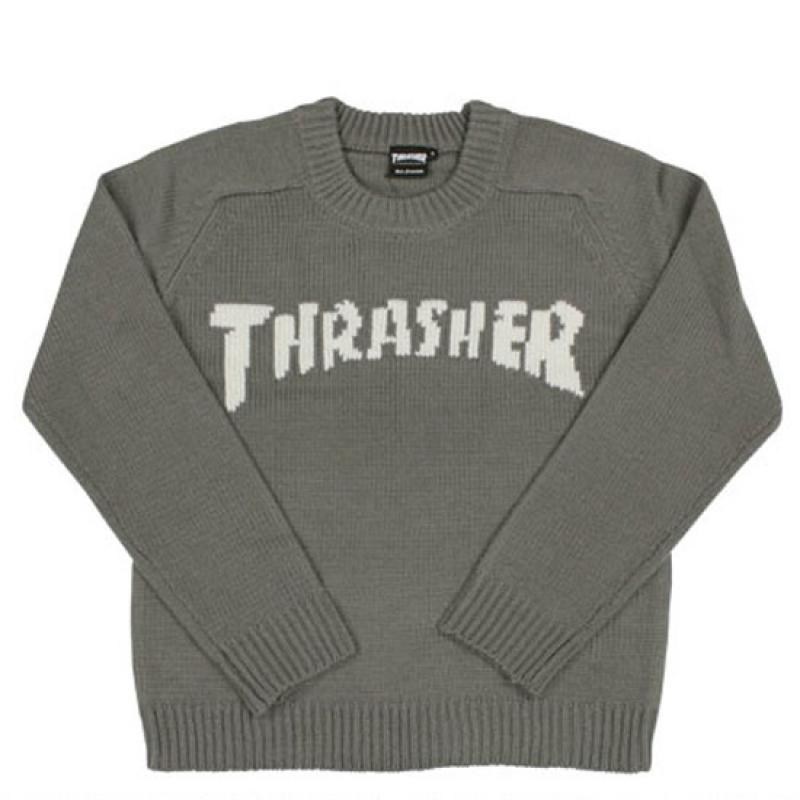 THRASHER MAG CREW KNIT SWEATER