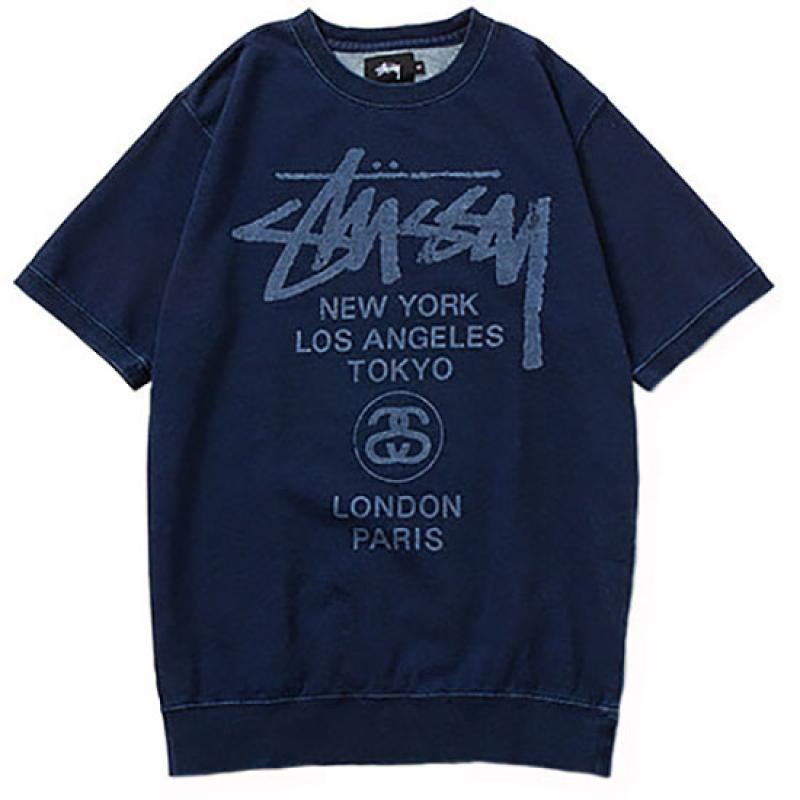 stussy Indigo WT S/SL Sweat