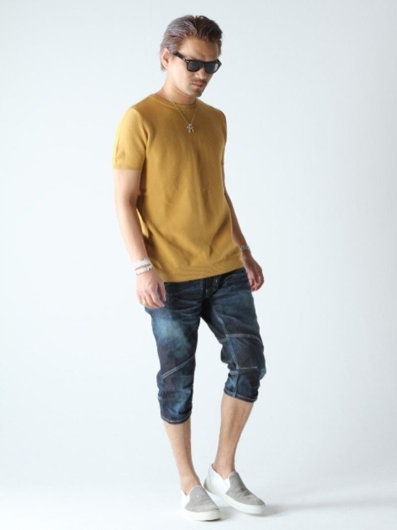 DELAY by Win&Sons:Pleymo Linen Crew neck KNT[DW22-K-001] /CAMEL