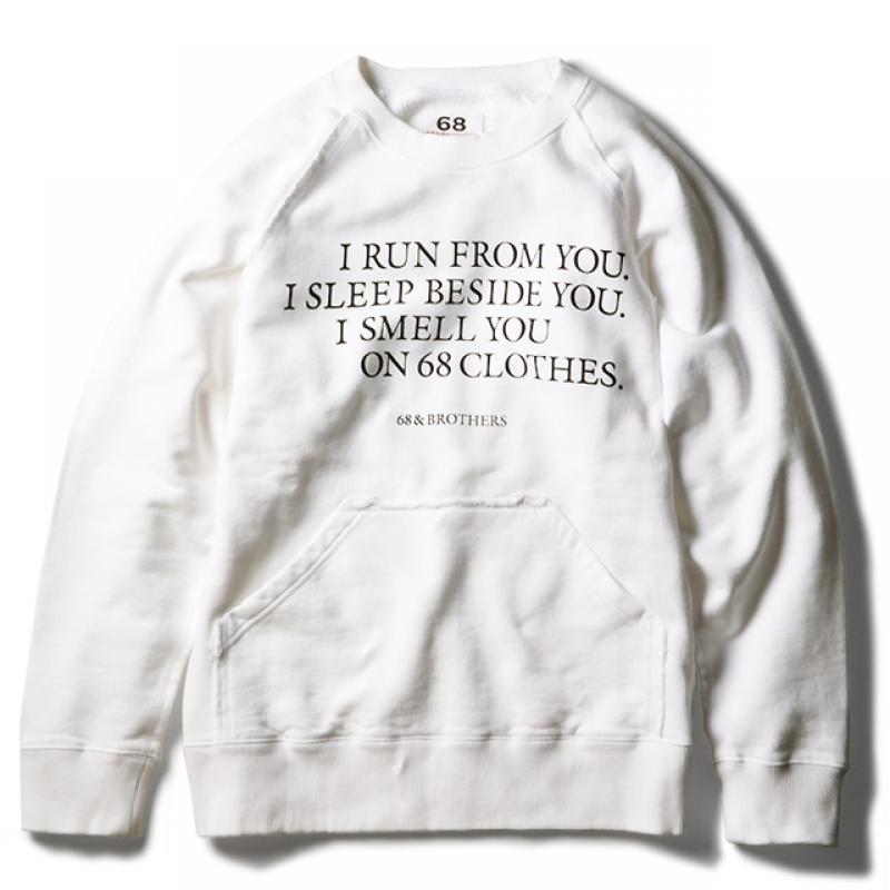 Crew Sweat w/Pkt "I run from you" [No. 4242]٤ޤ