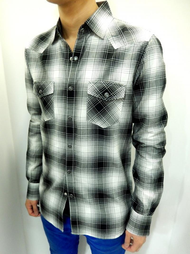 DELAY by Win&Sons:JW CHECK Shirt[DW22-SH-006] /BLACK