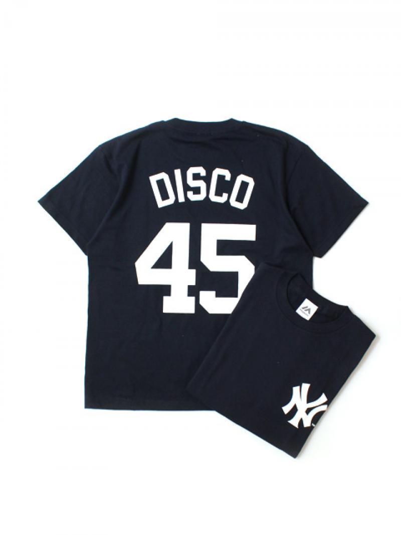 MAJESTIC x M.V.P.NY DISCO 45 TEE -NAVY-