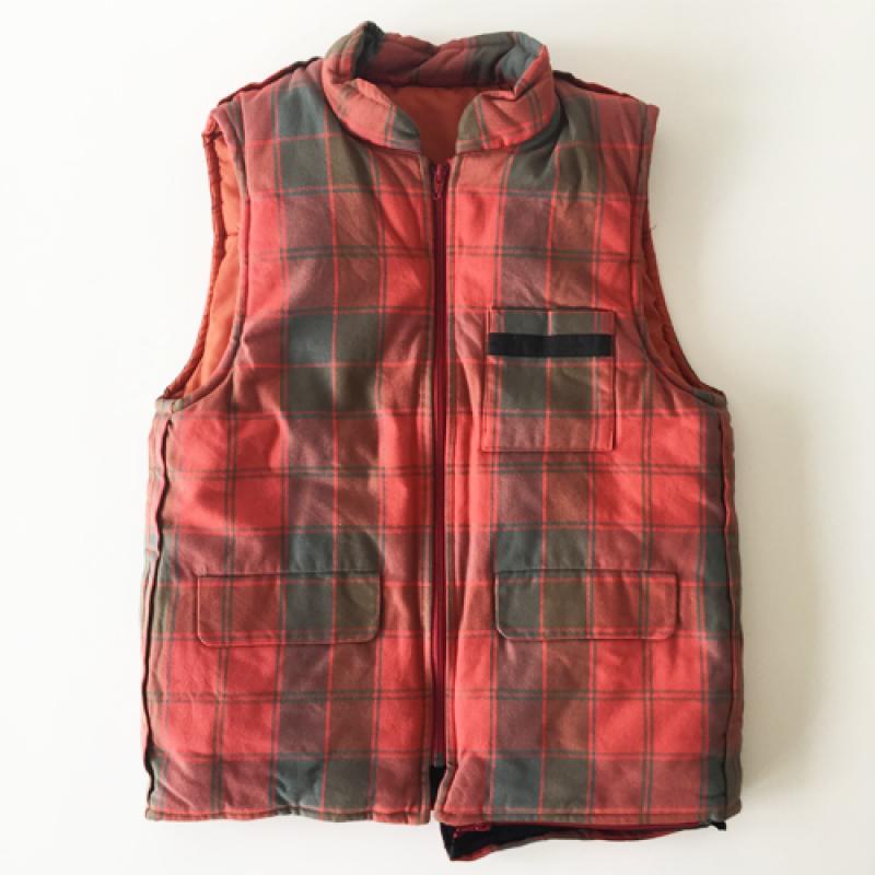 PEEL&LIFT  INSIDEOUT WAISTCOAT (Red Weathered tartan) 