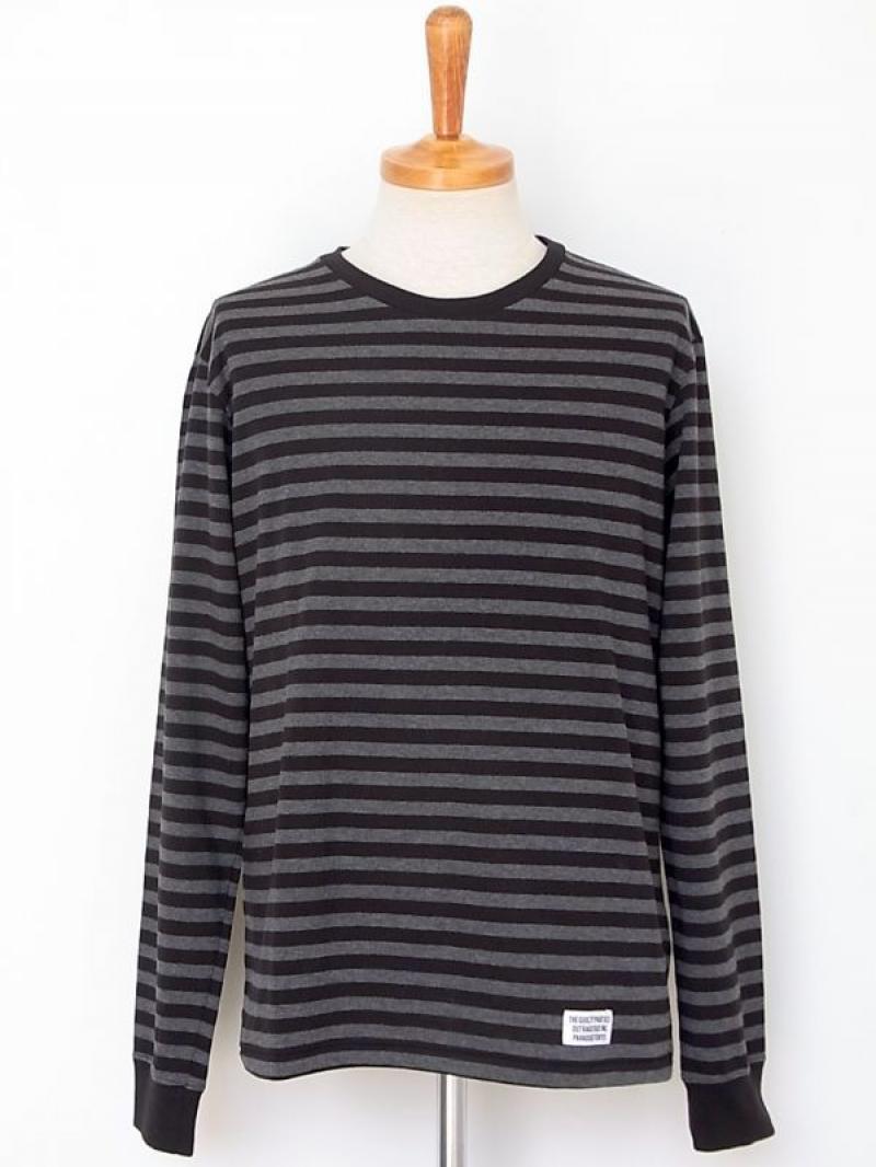 WACKOMARIA / CREW NECK STRIPED LONG SLEEVE SHIRT