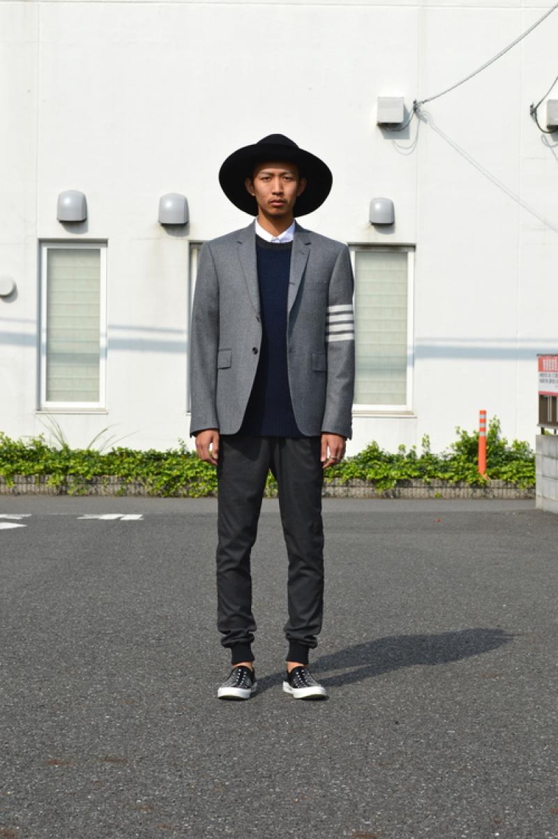  THOM BROWNE. - CLASSIC FLANNEL TWILL JACKET!!