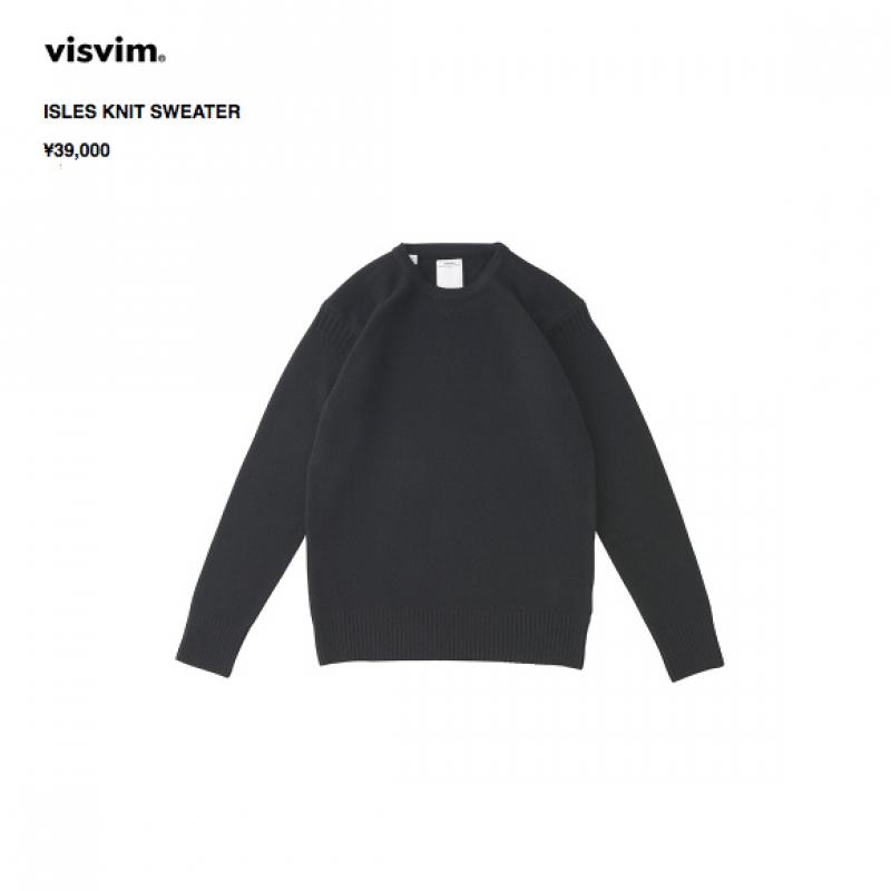 visvim ISLES KNIT SWEATER COLOR:NAVY/BEIGE/OLIVE/BLACK!