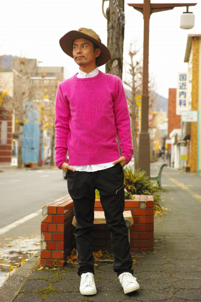 SOPHNET. LAMBS WOOL CREW NECK KNIT