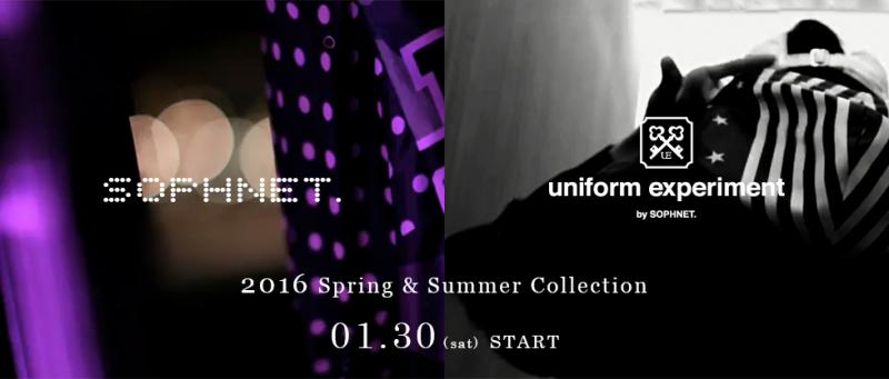 SOPHNET. &uniform experiment  2016 Spring & Summer Collection -START-