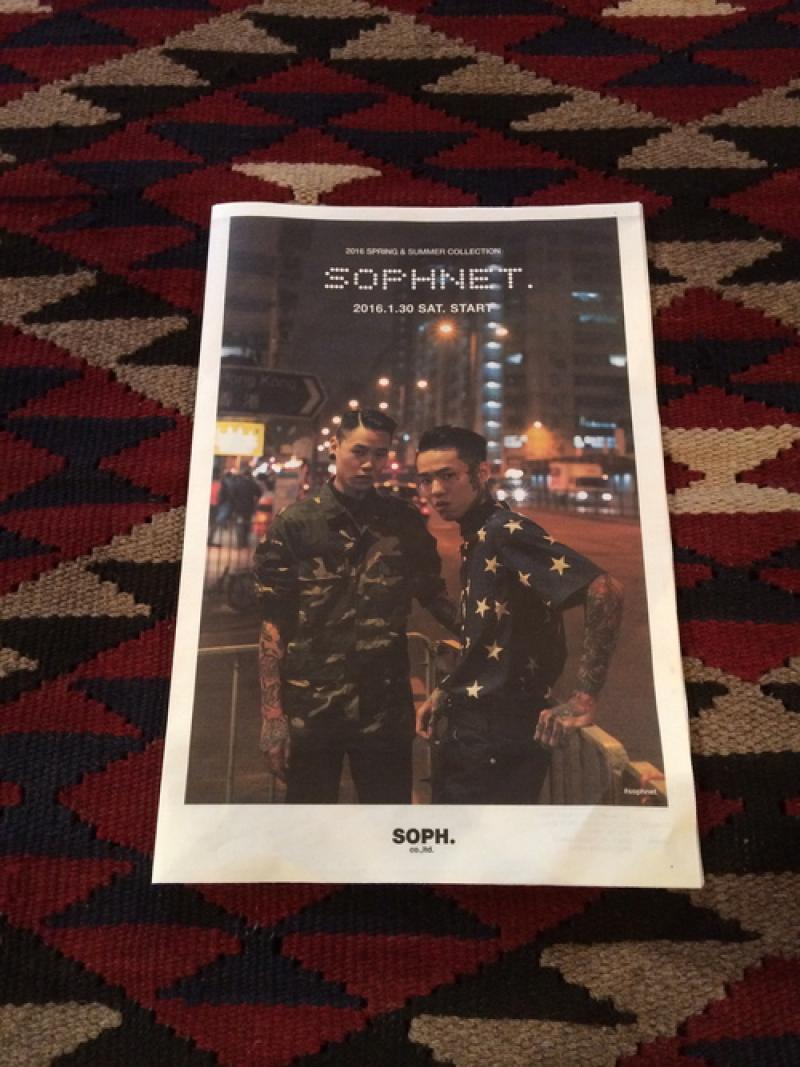 SOPHNET. 2016 S/S COLLECTION 1.30(Sat.) START!!