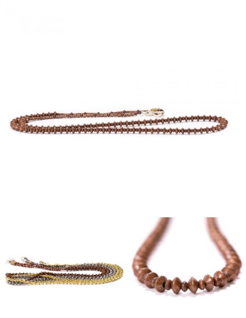 hobo꿷Brass Coated Glass Beads Necklace٤Ǥ