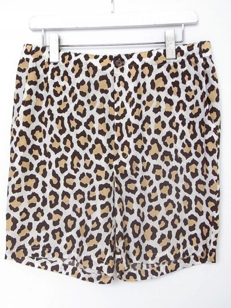 WACKOMARIA / PRINTED LEOPARD HAWAIIAN SHORTS