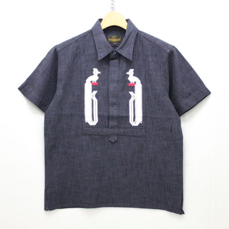 RATS EMBROIDERY SHIRT TYPE-A:NAVY !!