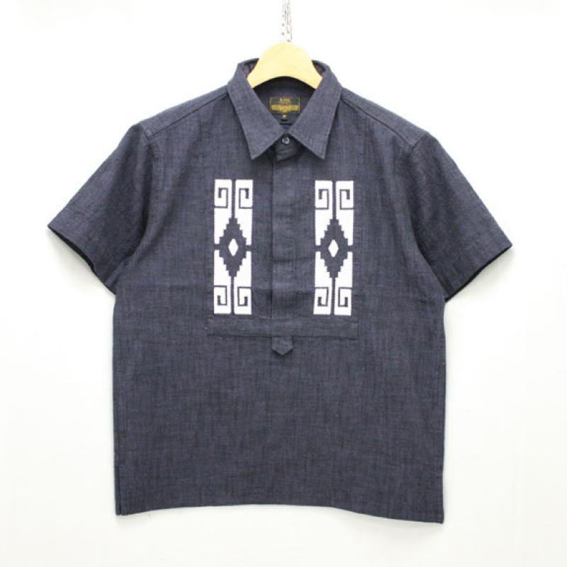 RATS EMBROIDERY SHIRT TYPE-B:NAVY !!