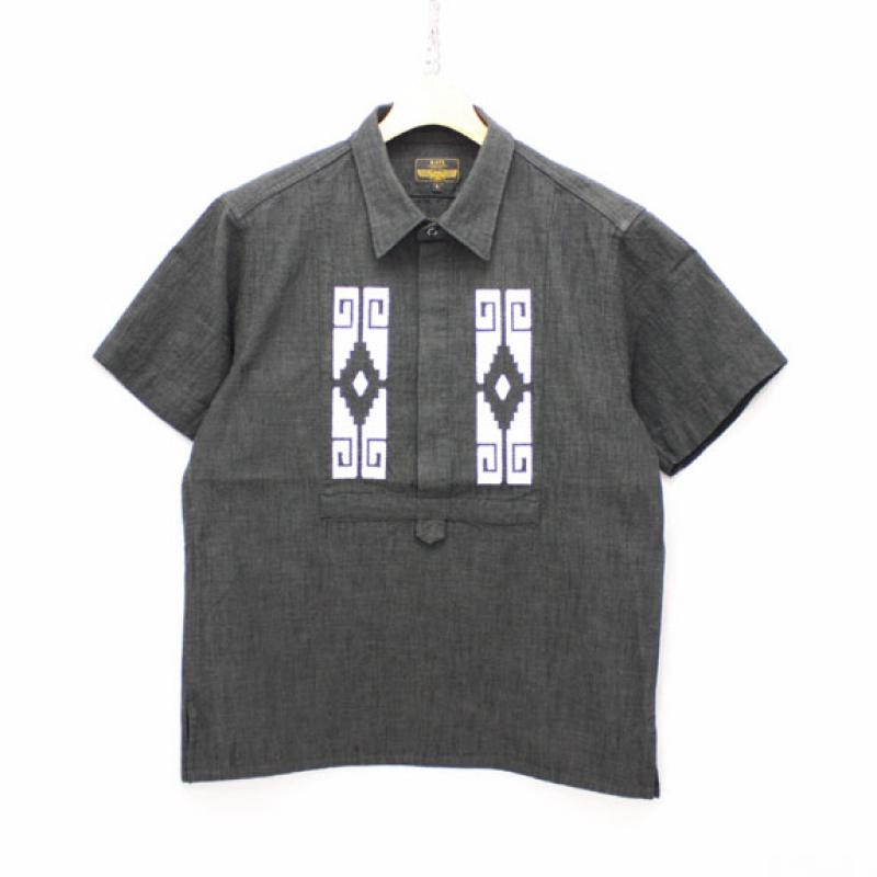 RATS EMBROIDERY SHIRT TYPE-B:BLACK !!