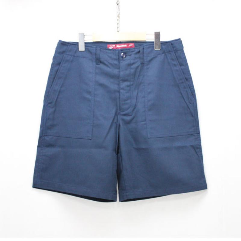 HIDE&SEEK Fatigue Short Pants (16ss):NAVY !!