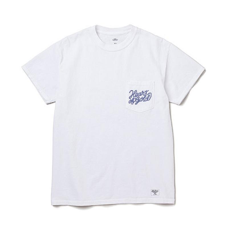 BEDWIN S/S C-NECK POCKET T "ROPE":WHITE !!