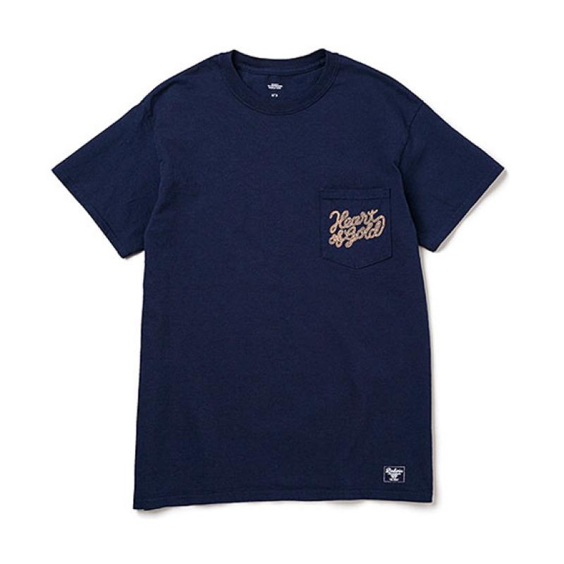 BEDWIN S/S C-NECK POCKET T "ROPE":NAVY !!