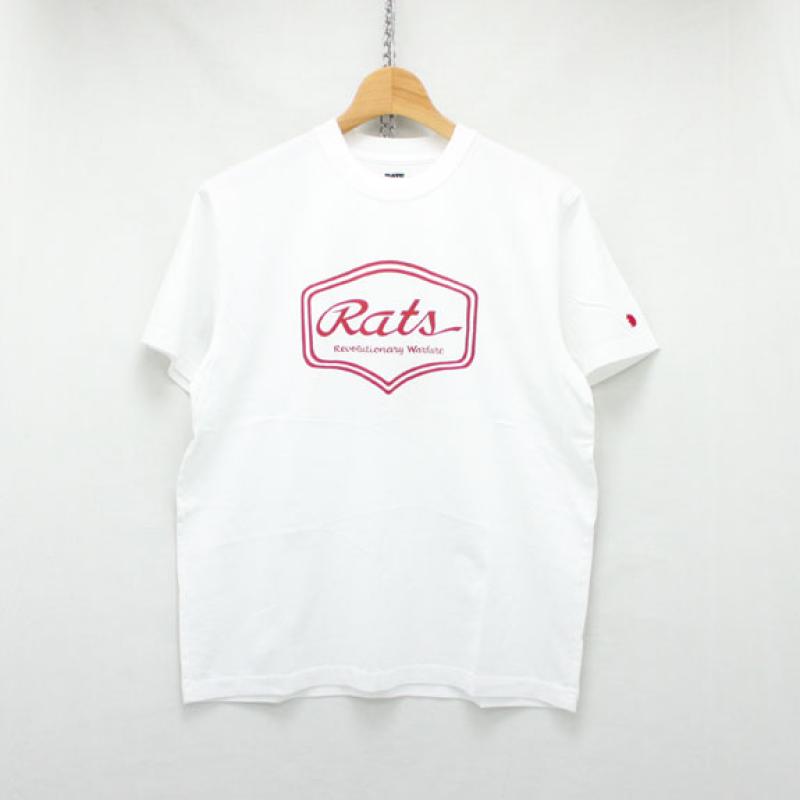 RATS SCRIPT SIGN T-SHIRT:WHITE !!