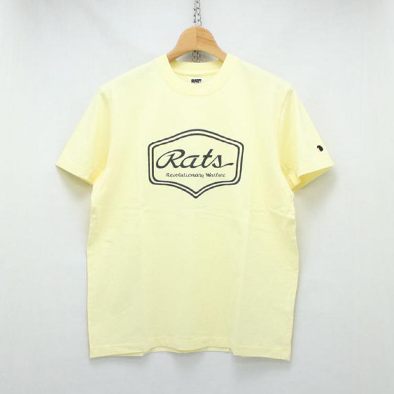 RATS SCRIPT SIGN T-SHIRT:YELLOW !!