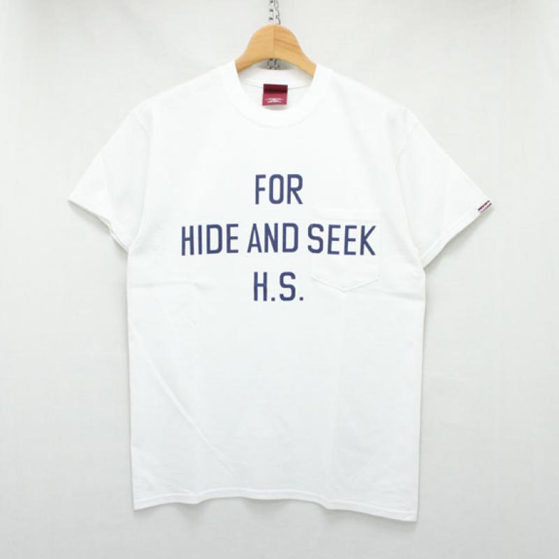 HIDE&SEEK For H.S. Pocket S/S Tee (16ss):WHITE !!
