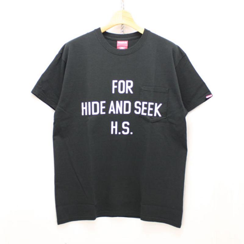 HIDE&SEEK For H.S. Pocket S/S Tee (16ss):BLACK !!