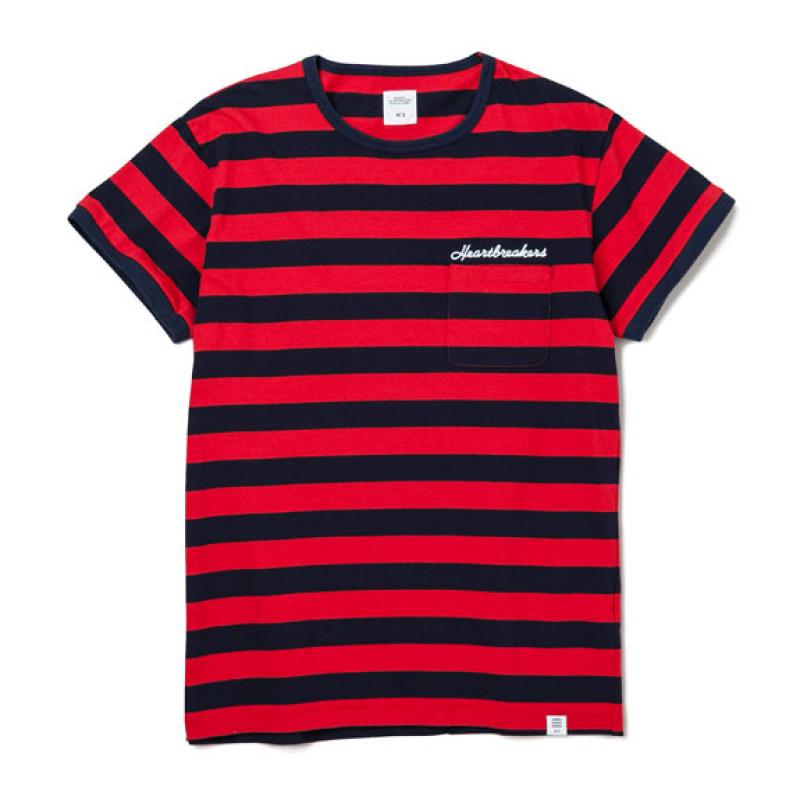 BEDWIN S/S BORDER T "EARNIE":RED !!