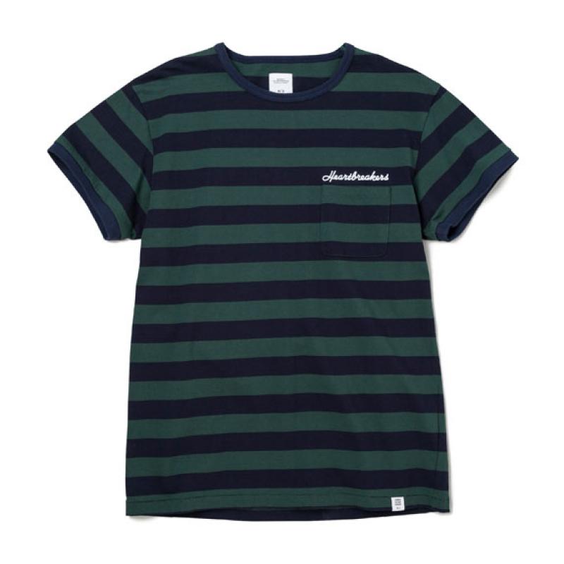 BEDWIN S/S BORDER T "EARNIE":GREEN !!