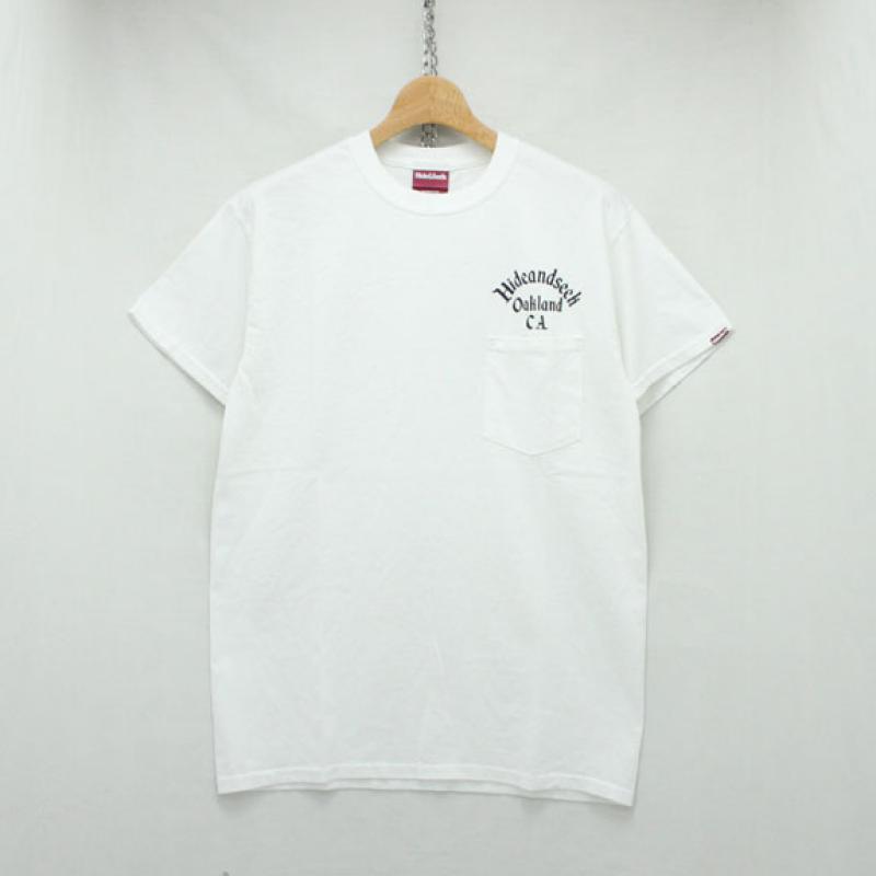 HIDE&SEEK Oakland CA Pocket S/S Tee:WHITE !!