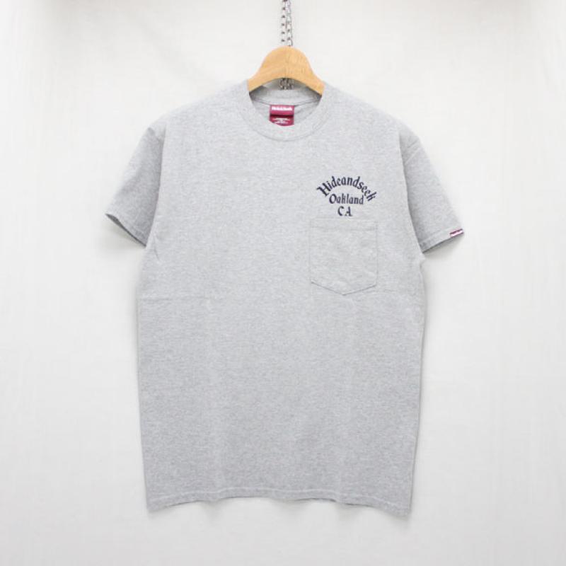 HIDE&SEEK Oakland CA Pocket S/S Tee:H-GRAY !!