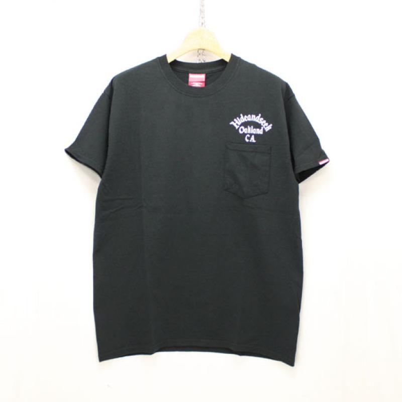 HIDE&SEEK Oakland CA Pocket S/S Tee:BLACK !!