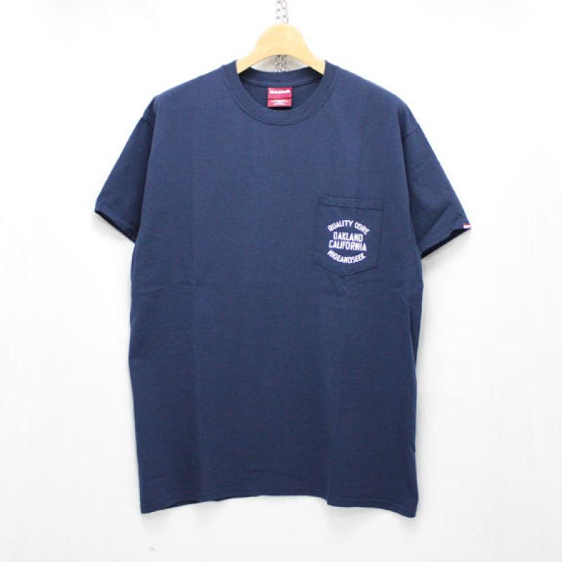 HIDE&SEEK Q.C. Oakland Pocket S/S Tee:NAVY !!