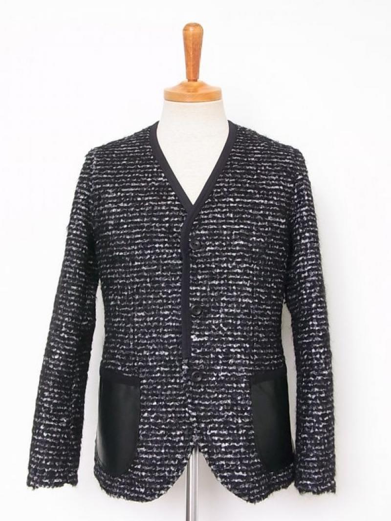 JUNYA WATANABE COMME DES GARCONS MAN / ACRYLIC WOOL MOHAIR INLAY JACKET