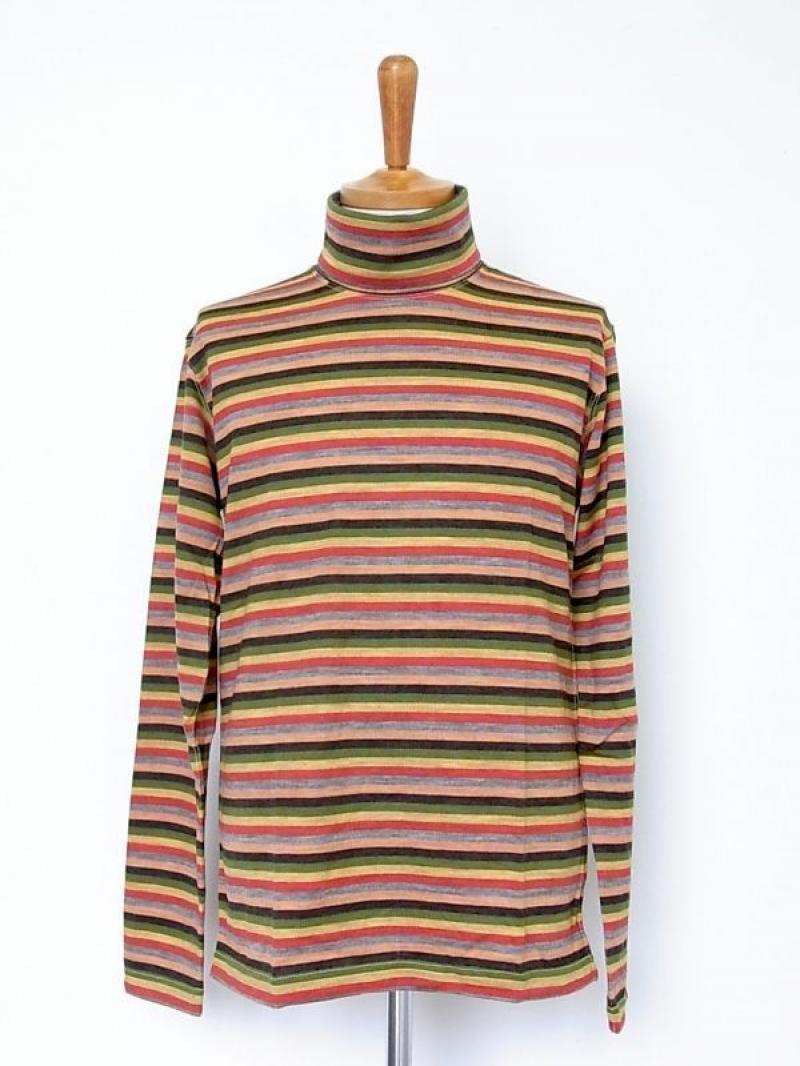 JUNYA WATANABE COMME DES GARCONS MAN / MULTI BORDER TURTLE NECK CUTSEWN