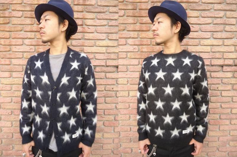 WACKO MARIA(拾ޥꥢ)STAR MOHAIR KNIT CARDIGAN STAR MOHAIR KNIT U NECK