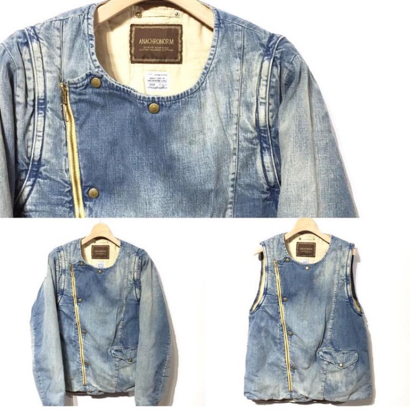 Anachronorm/ʥΡ | QUILTED DENIM Riders JacketColor:Indigo