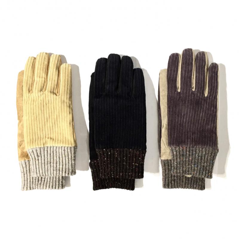 Anachronorm/ʥΡ | CORDUROY Knit Rib GloveColor:BeigeBlackGray