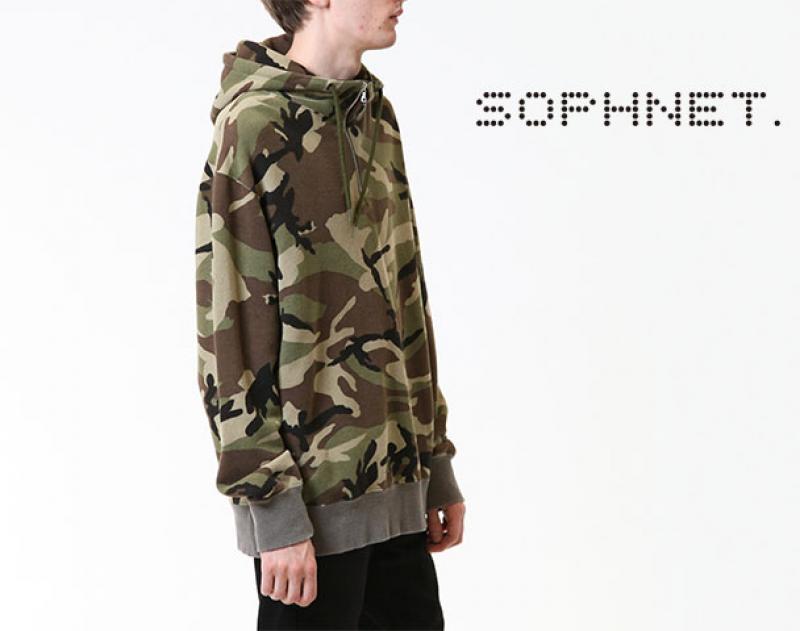 SOPHNET. FW16-17&ɲ [DAMAGED HALF ZIP UP HOODY]¾ 