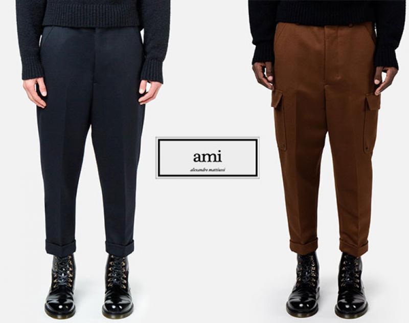 AMI alexandre mattiussi / ƥ "OVERSIZED CAROT FIT TROUSERS WITH POCKET"