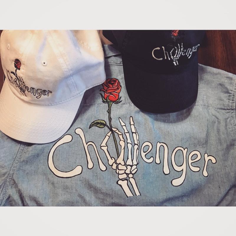 CHALLENGER Skull Hand Logo Chambray Shirt