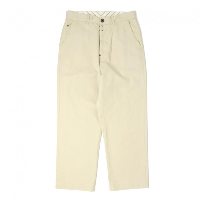 Anachronorm/ʥΡ | COTTON HERRINGBONE Wide TrousersColor:Cream